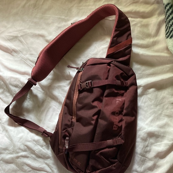 Patagonia Handbags - Patagonia Atom 8L sling bag In burgundy.
